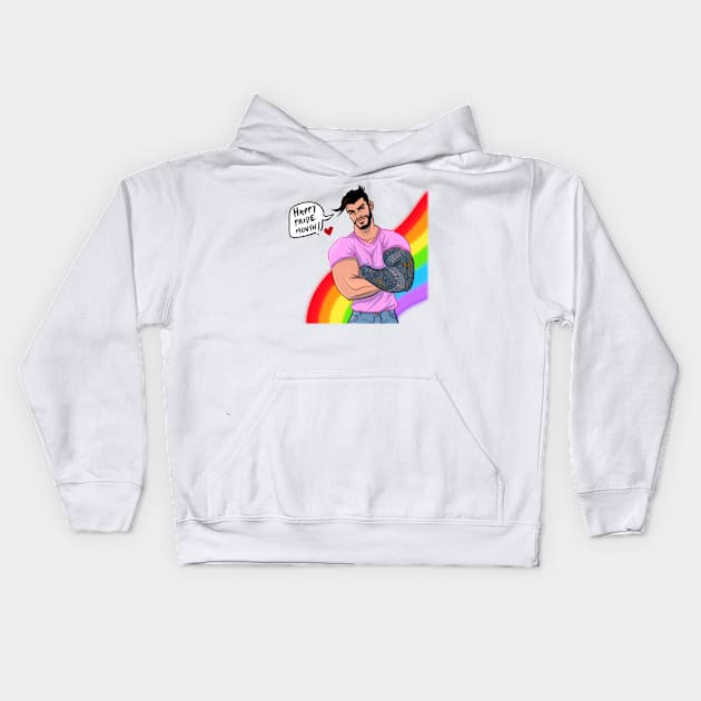 Happy Pride! Kids Hoodie by Jotacé Perea